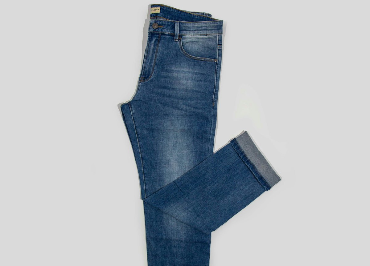Blue denim jeans